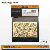 Gold North American globefern PE sheet with black wheat silhouettes, Night Works 1/35 kit