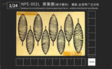 Gold ostrich fern PE stencil for 1/48 1/35 1/24 scale modeling tools