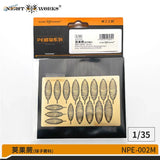 Gold ostrich fern PE decals for 1:35 scale modeling tools
