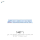 1/48 scale aircraft map decals with translucent blue aviation approach grid