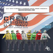 1/48 decals of seven U.S. carrier deck figures insignia