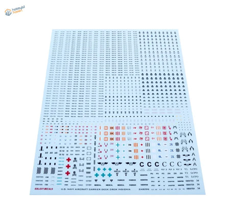 1/48 U.S. Navy carrier deck figures decals light blue sheet