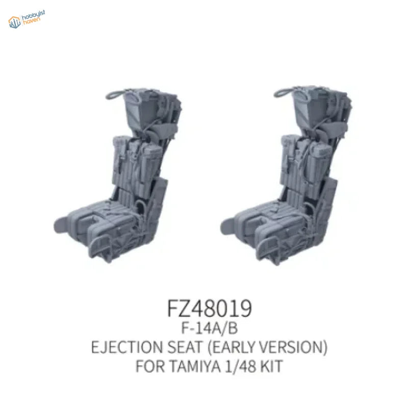 Gray plastic ejection seat model for Tamiya 1/48 F-14A/B, F35 3D printed