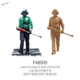 1/48 green black holdback bar operator flight deck crew figure in tactical gear