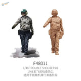 1/48 scale flight deck crew set 1 in detailed uniforms and helmets
