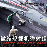 1/48 Flight Deck Crew Set 1: Gray white model aircraft with red blue black markings