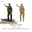 1/48 F-35 pilot figure: painted olive green gear, yellow helmet, unpainted resin in scale modeling