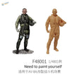 1/48 resin modern fighter pilots: painted green/black and unpainted figures
