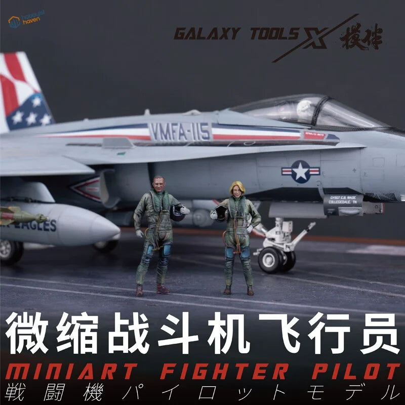 1/48 resin modern fighter pilots: gray red-striped jet model with VMFA-115 markings