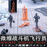 1/48 resin modern fighter pilots: orange plastic pilot on base