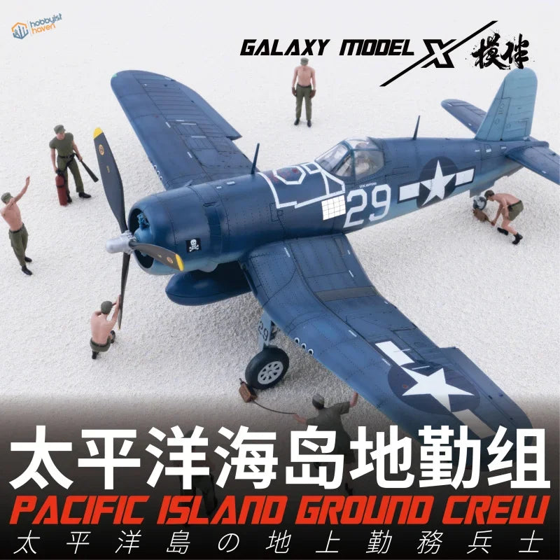 1/48 WWII US Pacific ground crew dark blue airplane #29 with star insignia