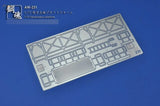 Silver 1/72 scale model maintenance platform kit plate with intricate cut-outs