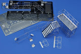 1/72 silver metallic scale model maintenance platform and ladder components