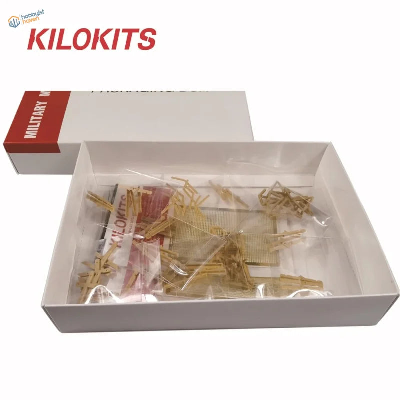 1/72 Kilokits military anti-tank obstacles model kit components in white box