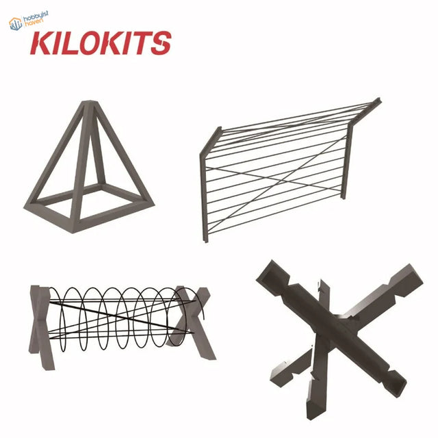 Gray wooden pyramid 1/72 military anti-tank obstacles with diagonal beams
