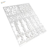 1/72 stencil for WWII German ambush camouflage, silver metal craft set