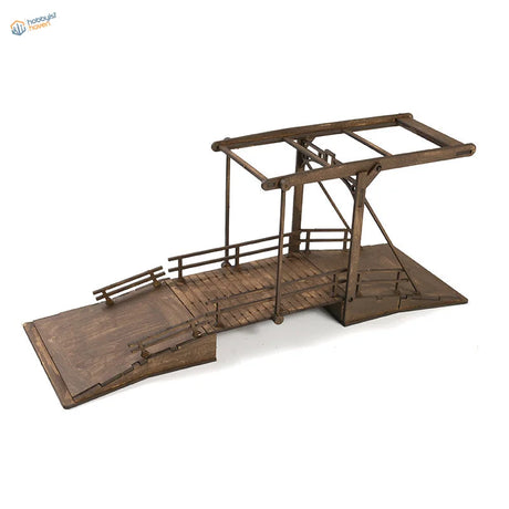 1/72 brown wooden European drawbridge model kit for WWII dioramas
