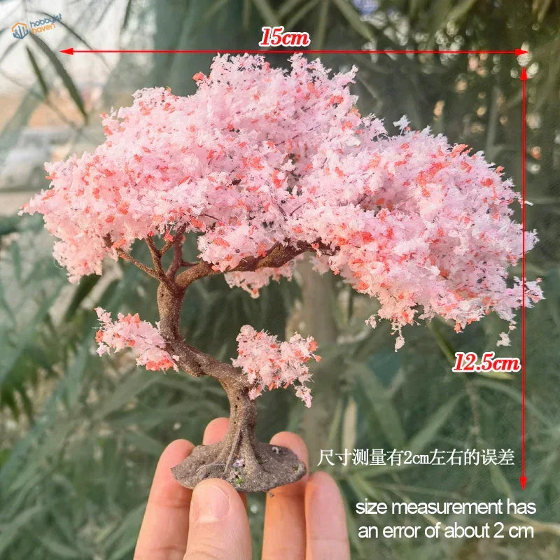 10/15/20cm model cherry tree with pink white blossoms