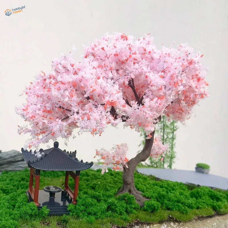 10/15/20cm model cherry tree with pink white blossoms