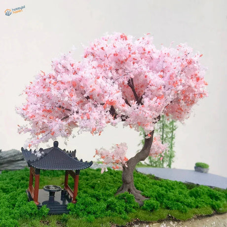 10/15/20cm model cherry tree with pink white blossoms