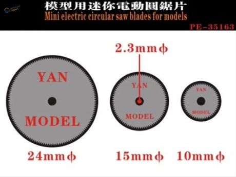 24mm circular saw blades for scale modeling tools, Yan model, 10/15/24mm
