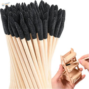 Black glitter-tipped sanding matchsticks, precision hobby tools