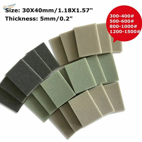 Set of sanding sponges (#300-#1500 grit) for scale modeling tools