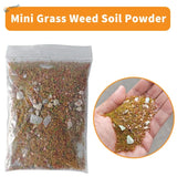 10/30g grass rocks diorama decoration with soil powder in resealable bag