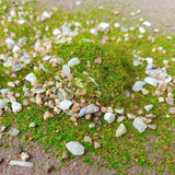 Grass rocks decoration for dioramas on vibrant green moss, 10/30g model making accessories
