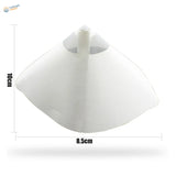 White plastic cone paint filters 10cm tall 8.5cm wide for scale modeling