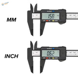 150mm digital caliper black with LCD mm/inch display precision hobby tool