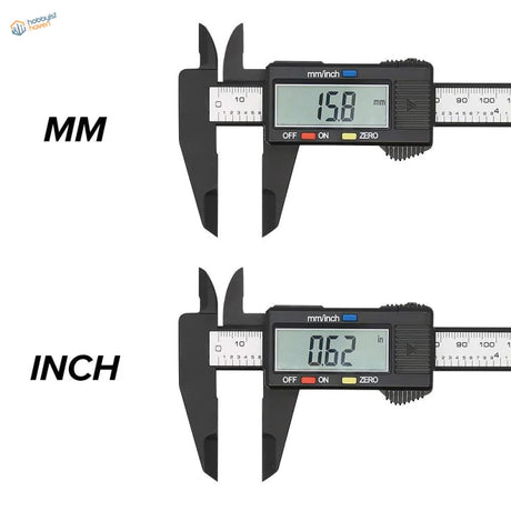 150mm digital caliper black with LCD mm/inch display precision hobby tool