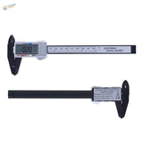 150mm digital caliper in black silver carbon fiber composite body