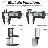 150mm digital caliper black with LCD mm/inch display precision hobby tool