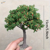 100/160mm apple tree diorama figurine with red berries for scale modeling tools