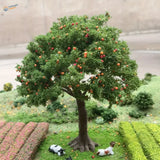 100/160mm apple tree with red berries for scale modeling dioramas