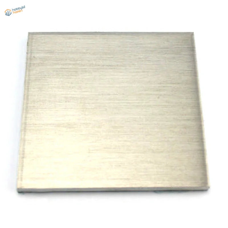 100mm x 100mm aluminum plate with brushed stainless steel tile sheen