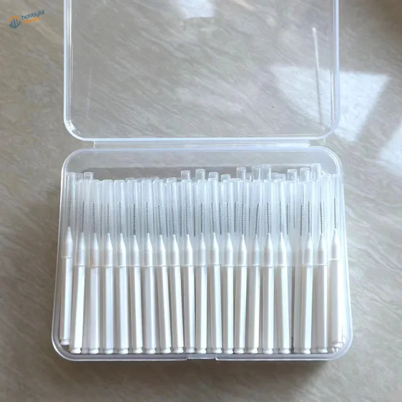 100pcs mini brushes for airbrush cleaning in clear case