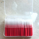 100pcs mini brushes for airbrush cleaning in red clear case