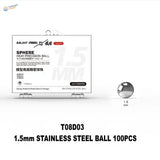 100pcs 1.5mm polished stainless steel balls for paint mixing scale modeling