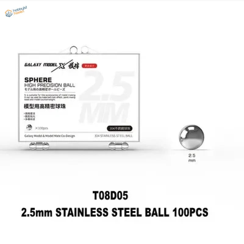 2.5mm polished stainless steel balls for paint mixing in display box