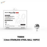 100 polished 3.0mm stainless steel balls for paint mixing scale modeling