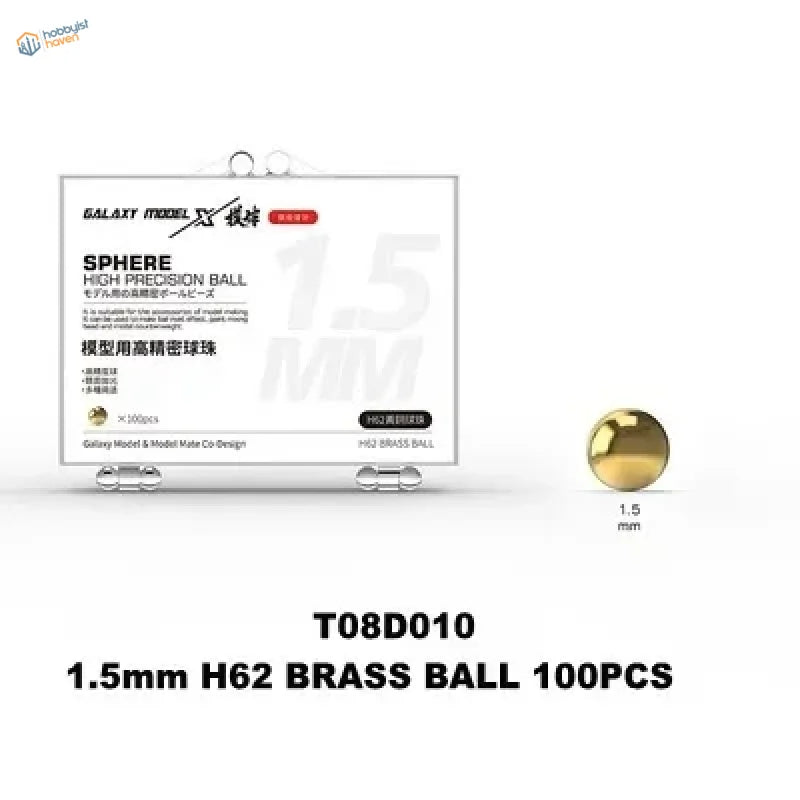 Gold 1.5mm h62 brass ball for paint mixing in scale modeling