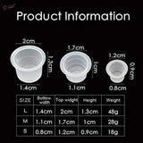 Disposable paint mixing cups in large, medium and small