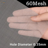 304 stainless steel mesh, 60 mesh with 0.35 mm holes