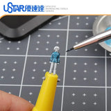 4pcs UStar fine brushes set with anime figurine on yellow tool tip