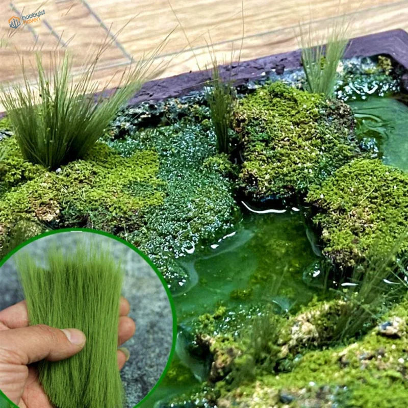 10cm static grass for green artificial mossy pond landscaping