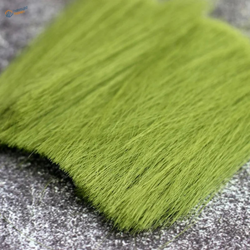 Vibrant lime green 10cm static grass synthetic hair extension weave