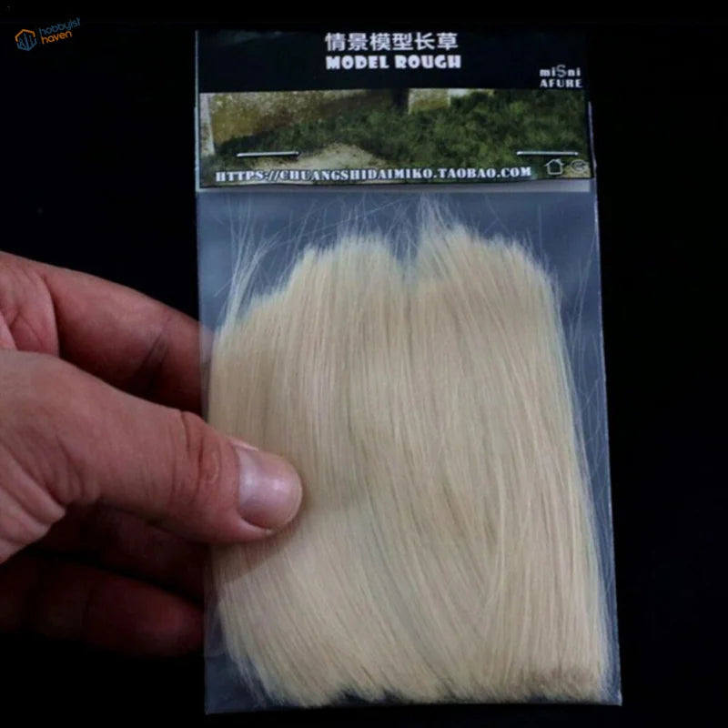 10cm static grass package of pale blonde synthetic model grass