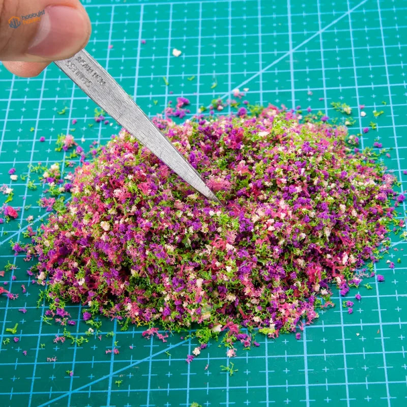 10g Tree Powder: vibrant purple, pink, green flocking for scale modeling tools